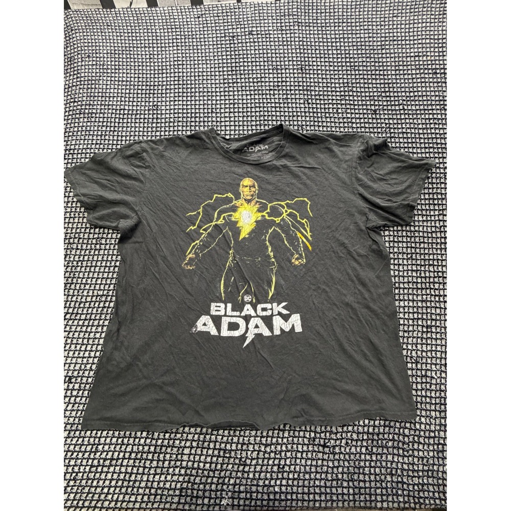 DC Comics Black Adam T-Shirt Mens‎ 2X Black  Graphic Movie Tee